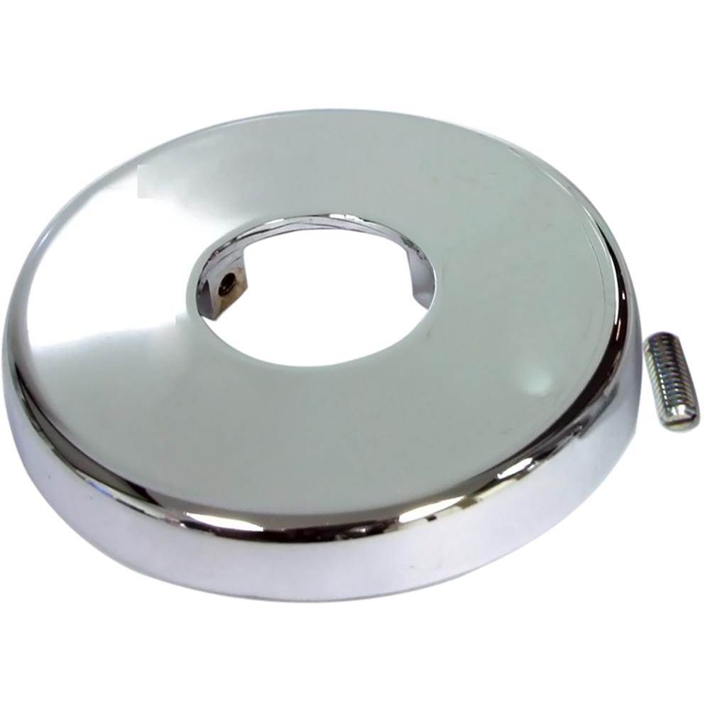 Jones Stephens F05051 2-1/2" OD Chrome Plated Shower Arm Flange with Set Screw, Bagged
