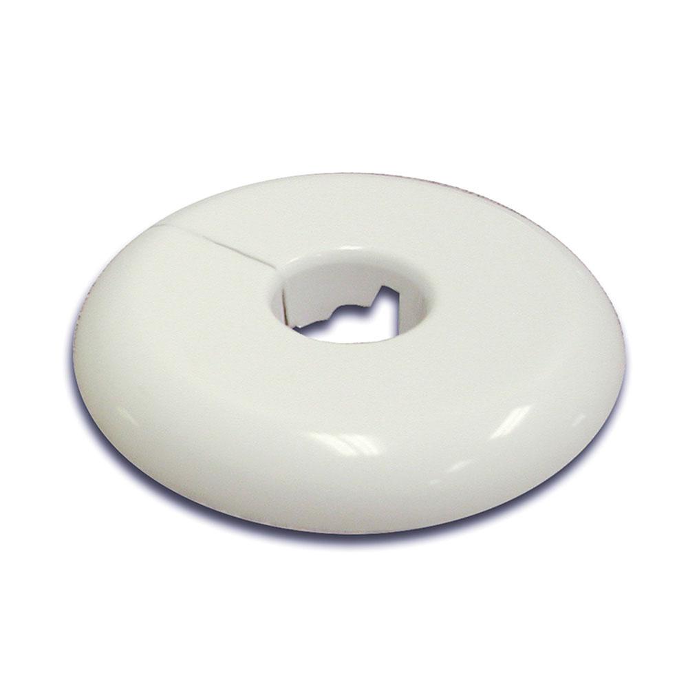 Jones Stephens F07124 1-1/4" CTS White Flexible Plastic Floor and Ceiling Plate, Box of 12