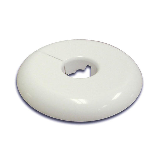 Jones Stephens F07124 1-1/4" CTS White Flexible Plastic Floor and Ceiling Plate, Box of 12
