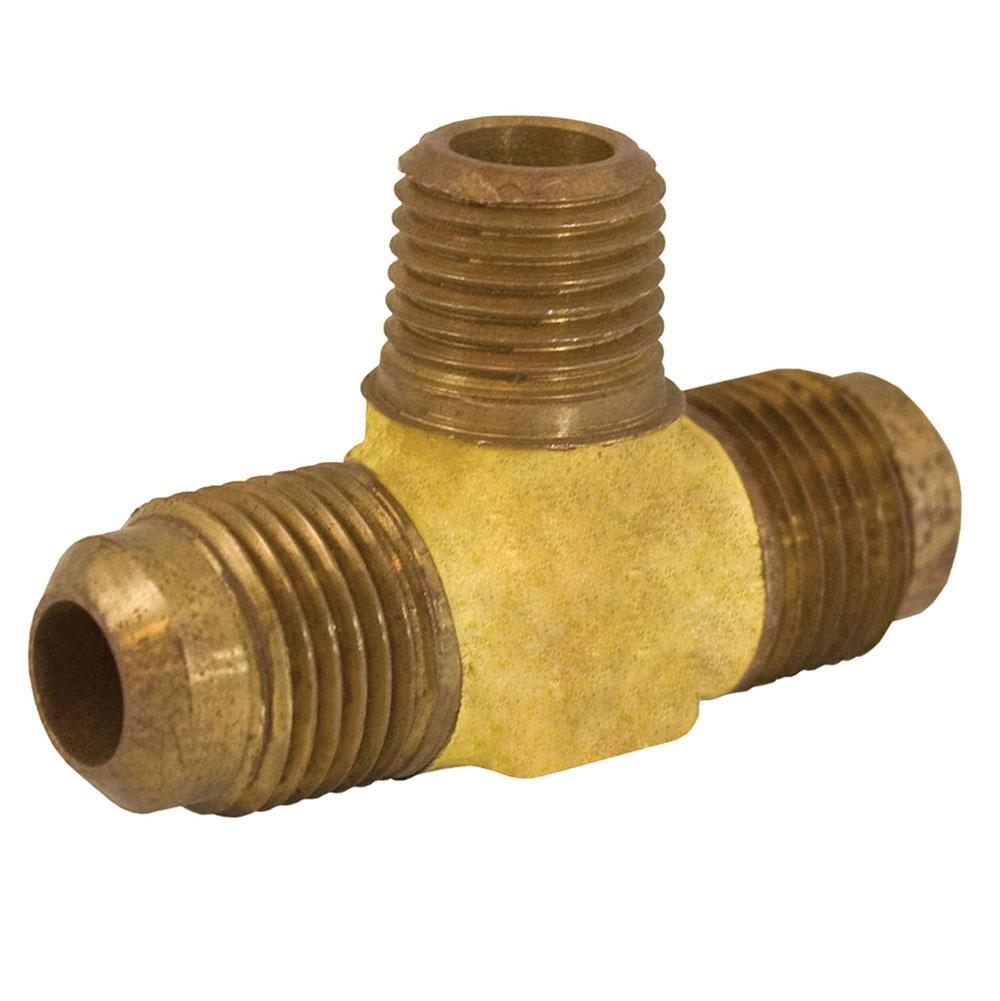 Jones Stephens F40040 3/8" x 1/4" Brass Flare x MIP Branch Tee