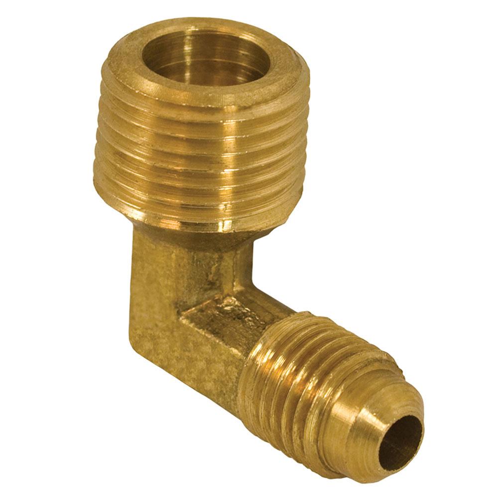 Jones Stephens F40082 1/4" x 1/8" Brass Flare x MIP 90° Elbow