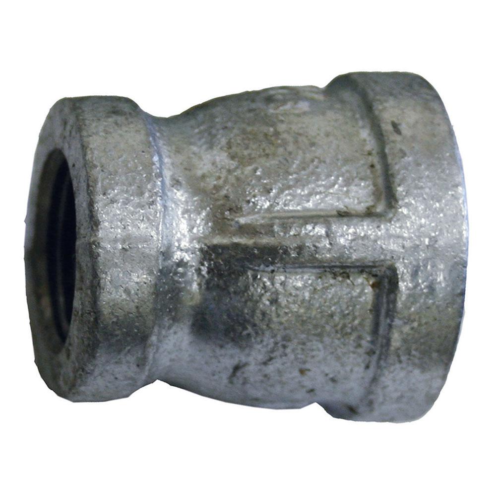 Jones Stephens G1650223 1-1/4" x 3/4" Galvanized Iron Reducing Coupling, Banded