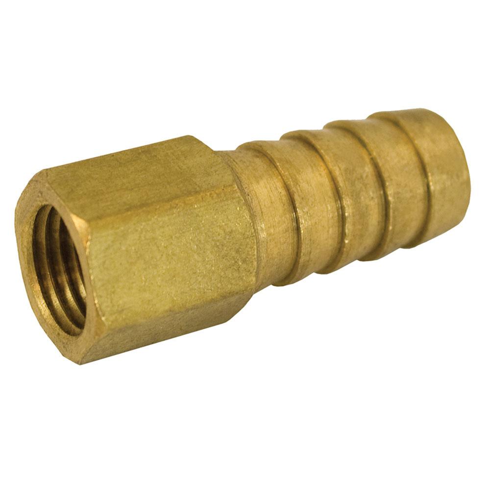 Jones Stephens G26084 1/2" x 1/4" Brass Hose Barb x FIP Adapter