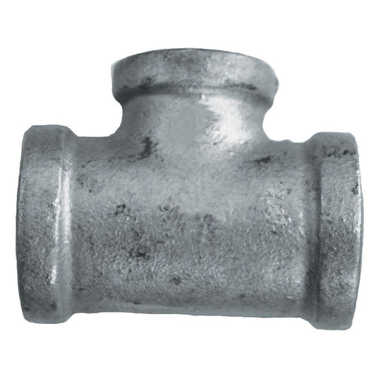 Jones Stephens G4600401 2" x 2" x 3/4" Galvanized Iron Reducing Tee, Banded