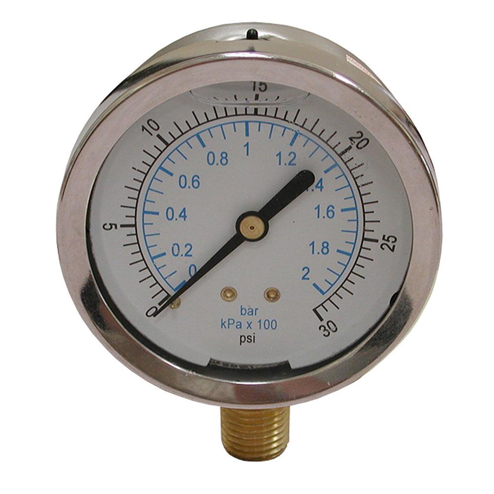 Jones Stephens J40557 2-1/2" 300 psi Liquid Filled Pressure Gauge