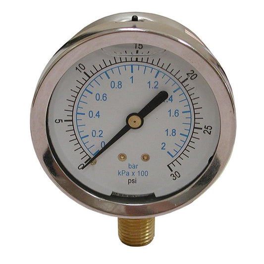 Jones Stephens J40557 2-1/2" 300 psi Liquid Filled Pressure Gauge