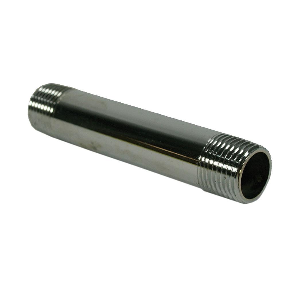 Jones Stephens N15350 3/8" x 3-1/2" Chrome Plated Brass Pipe Nipple