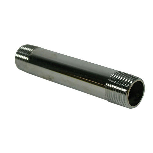 Jones Stephens N16550 1/2" x 5-1/2" Chrome Plated Brass Pipe Nipple