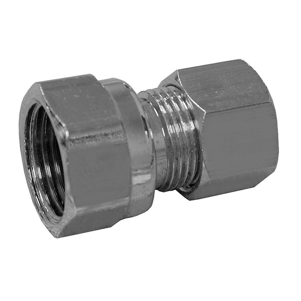 Jones Stephens N66088LF 1/2" x 1/2" Chrome Plated Compression x Female Adapter