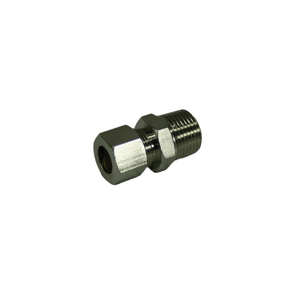 Jones Stephens N68068LF 3/8" x 1/2" Chrome Plated Compression x Male Connector