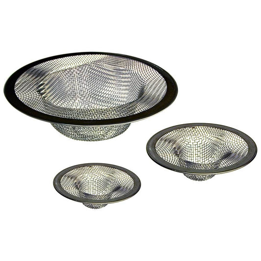 Jones Stephens P35194 Stainless Steel Mesh Strainer for Lavatory, Tub and Kitchen, Pack of 3