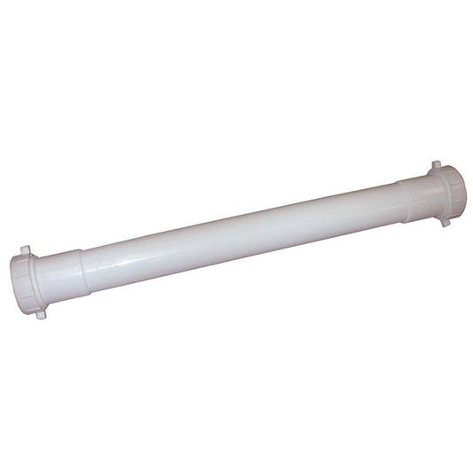 Jones Stephens P37118 1-1/4" x 16" White Plastic Slip Joint Extension Tube