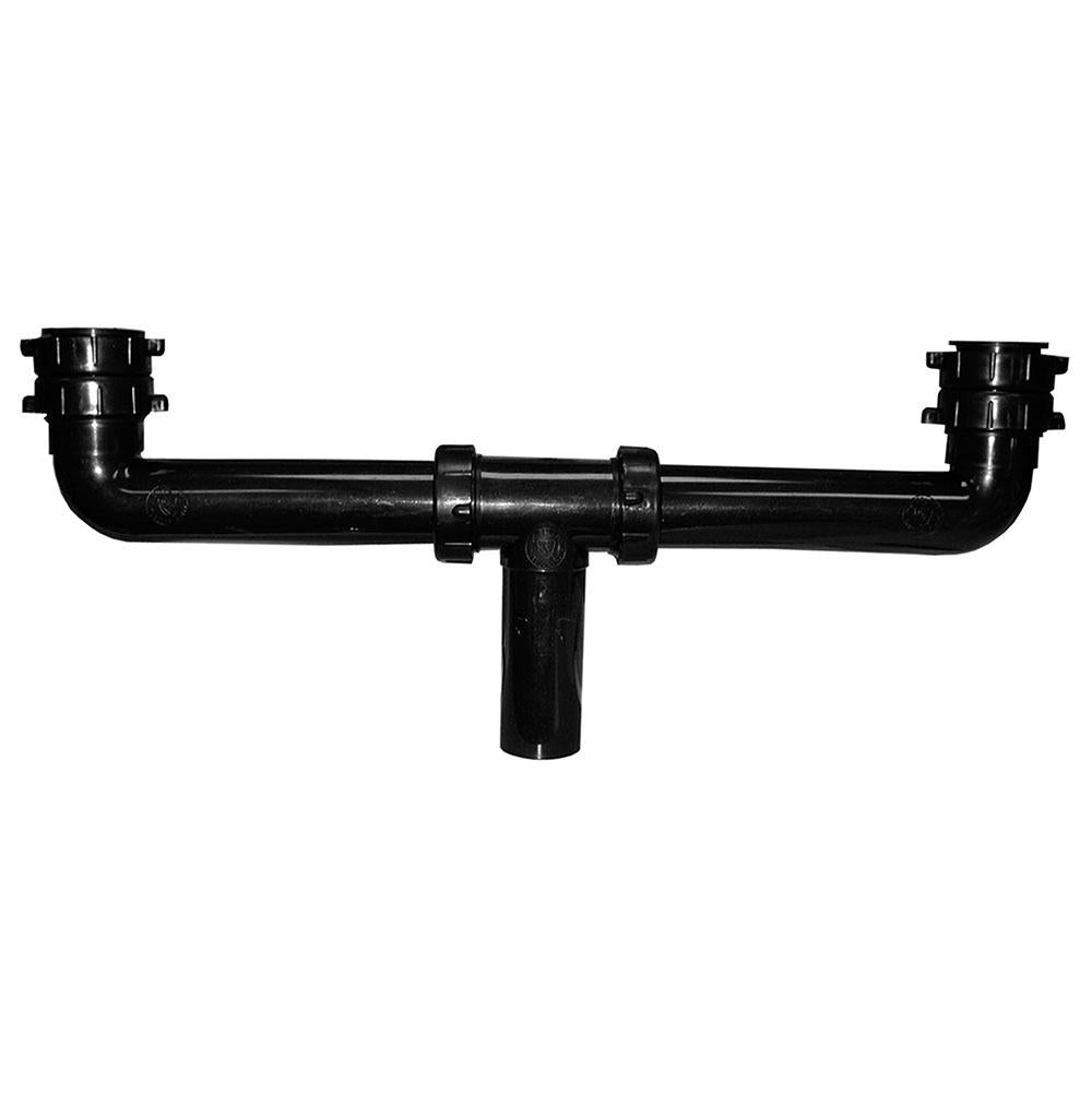Jones Stephens P39005 1-1/2" Black Plastic Direct Connection Center Outlet Waste
