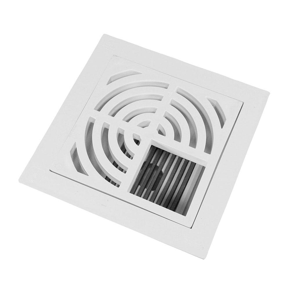 Jones Stephens S59052 2" x 3" PVC Pipe Fit Floor Sink with 3/4 Top Grate and Dome Bottom Grate