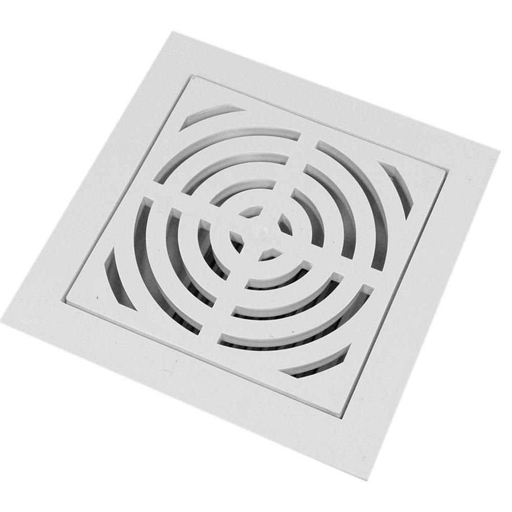 Jones Stephens S59063 3" x 4" PVC Pipe Fit Floor Sink with Full Top Grate and Dome Bottom Grate