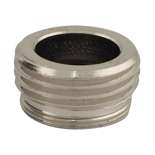 Jones Stephens A01042 Aerator to Garden Hose Adapter, Dual Thread 15/16" - 27T Large Male x 55/64" - 27T Large Female x Male Hose Thread