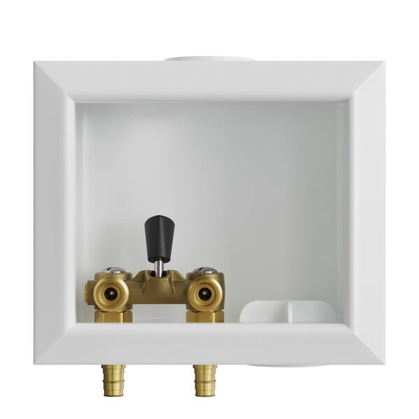 Jones Stephens B05755 Washing Machine Box, Right Outlet with Single Lever Valve, 1/2" PEX F1960 Connection