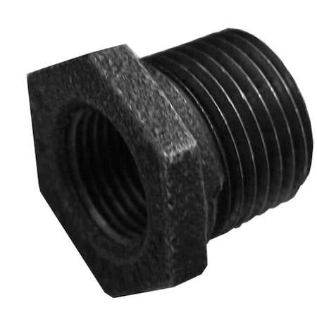 Jones Stephens B1440226 1-1/4" x 1/4" Black Iron Hex Bushing