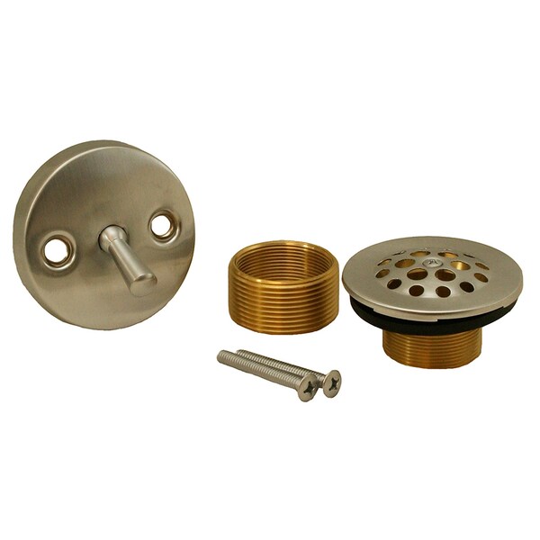 Jones Stephens B5112PS Polished Stainless Two-Hole Trip Lever Tub Drain Trim Kit