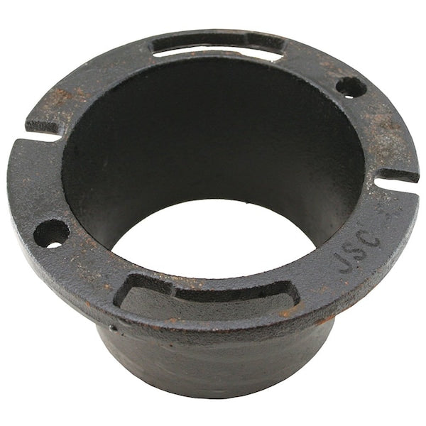 Jones Stephens C42440 4" x 4" (5" ID) Cast Iron Inside Caulk Closet Flange, Extra Heavy