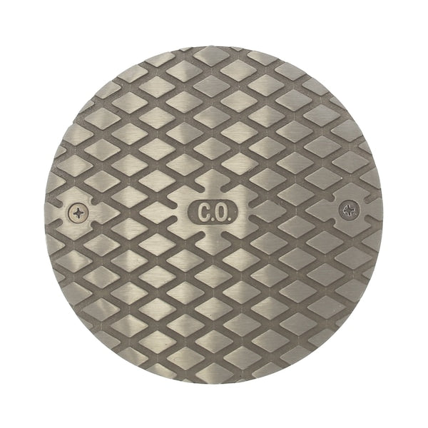 Jones Stephens C60500 6" Polished Brass Round Cast Cleanout Cover