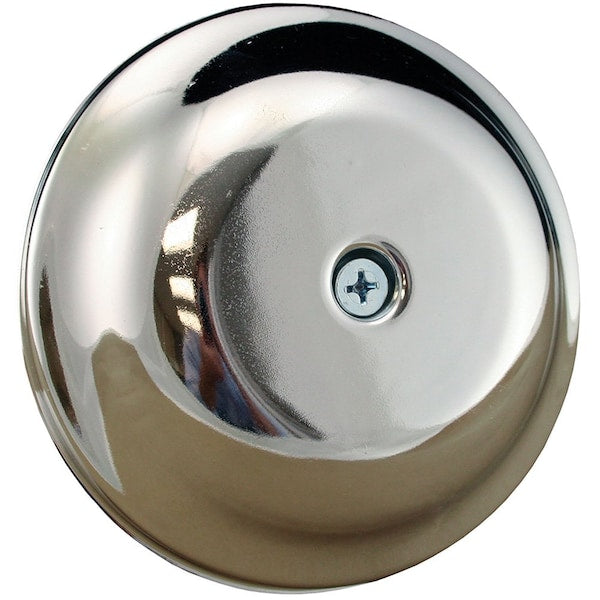 Jones Stephens C96009 9-1/4" Chrome High Impact Plastic Cleanout Cover Plate, Bell Design