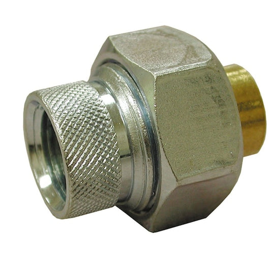 Jones Stephens D06350 3/4" x 1/2" (5/8" OD) Dielectric Reducing Union, Female x Sweat, Lead Free