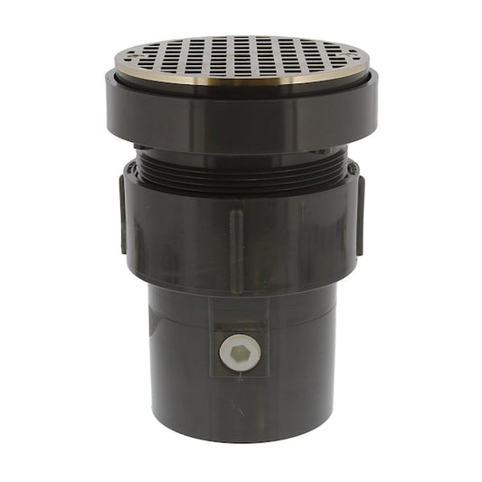 Jones Stephens D50486 3" x 4" LevelBest® Complete Pipe Fit Drain System with 3-1/2" Plastic Spud and 5" Nickel Bronze Strainer