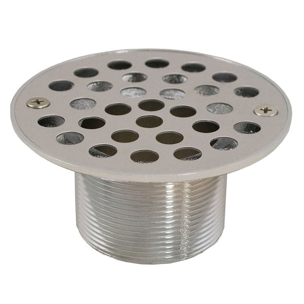 Jones Stephens D60980 2" IPS Metal Spud with 4" Stainless Steel Round Stamped Strainer
