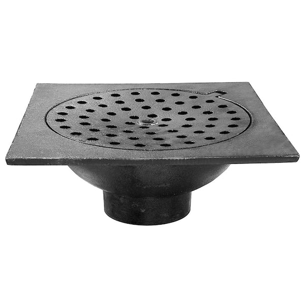 Jones Stephens D76302 6" x 6" x 2" No Hub Bell Trap with Hinged Lid
