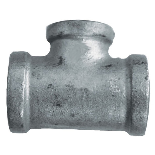 Jones Stephens G4600117 3/4" x 1/2" x 3/4" Galvanized Iron Reducing Tee, Banded