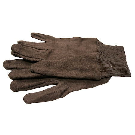 Jones Stephens G50210 Display of Brown Cotton Jersey Work Gloves, 216 Pairs