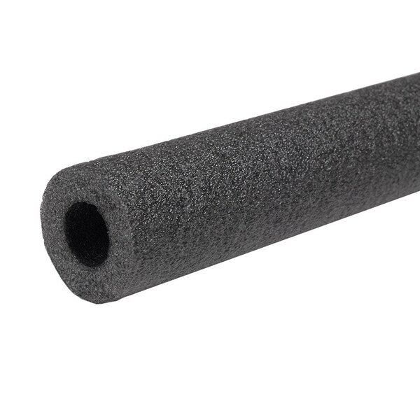 Jones Stephens I55058 5/8" ID (1/2" CTS 3/8" IPS) Semi-Slit Black Polyethylene Foam Pipe Insulation, 1" Wall Thickness, 120 ft. per Carton