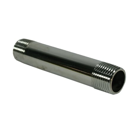 Jones Stephens N15550 3/8" x 5-1/2" Chrome Plated Brass Pipe Nipple