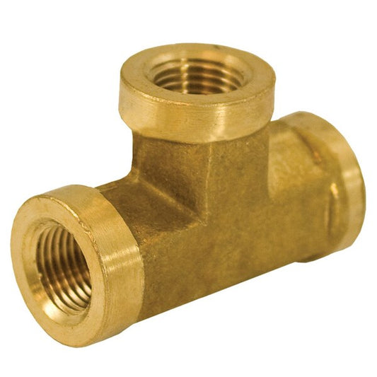 Jones Stephens P10014 1/4" Yellow Brass Tee