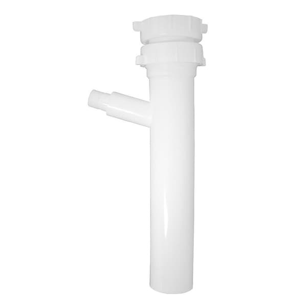 Jones Stephens P37031 1-1/2" x 8" x 3/4" White Plastic Direct Connection Dishwasher Tailpiece
