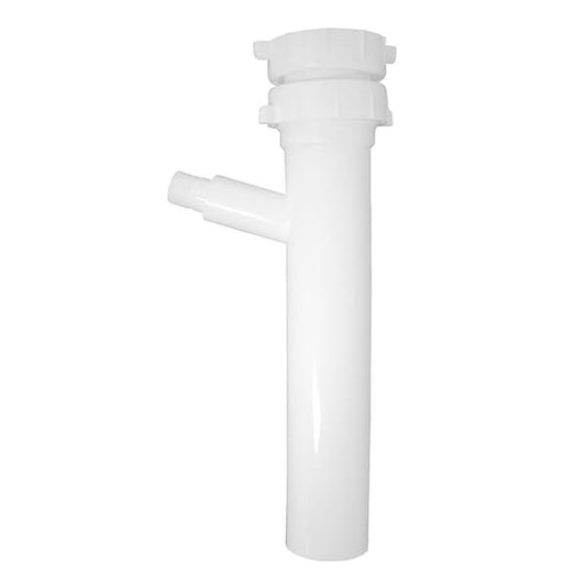 Jones Stephens P37031 1-1/2" x 8" x 3/4" White Plastic Direct Connection Dishwasher Tailpiece