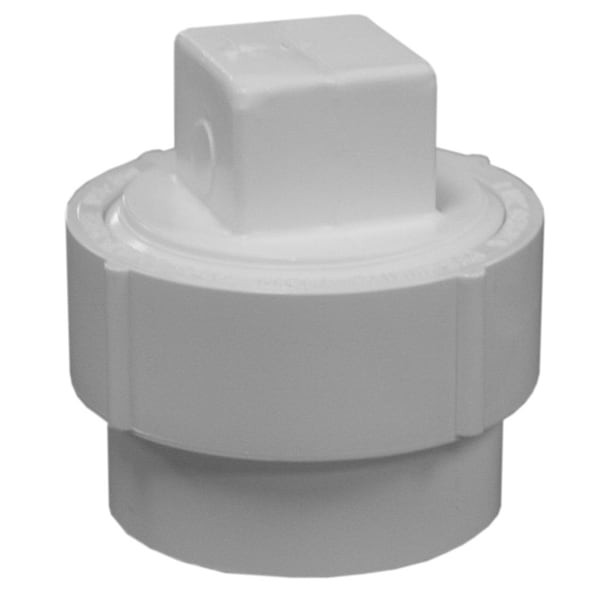 Jones Stephens PFA640 4" PVC Cleanout Adapter with Plug, S x FPT