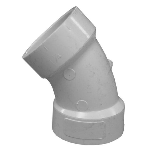 Jones Stephens PFL615 1-1/2" PVC 45° Elbow, H x H