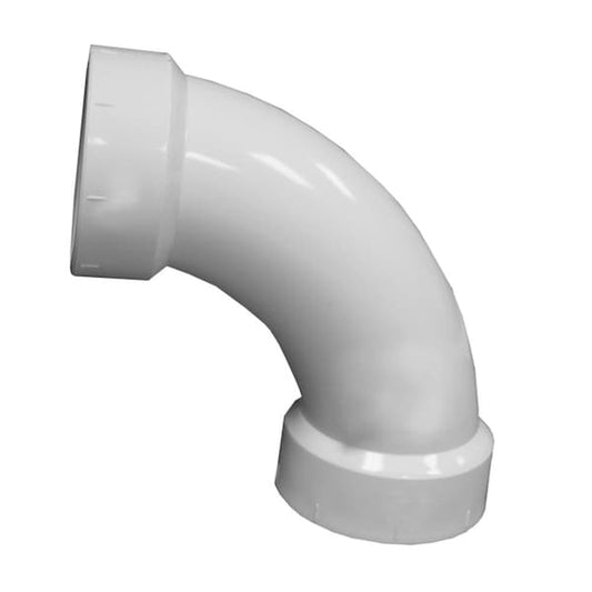 Jones Stephens PFL840L 4" PVC 90° Long Sweep Elbow, H x H