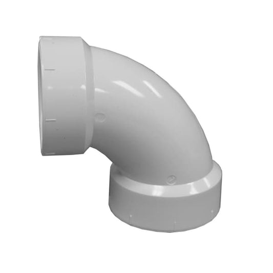 Jones Stephens PFL840 4" PVC 90° Elbow, H x H