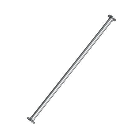 Jones Stephens S02072 6' Aluminum Shower Rod with Steel Flanges, Carton of 10