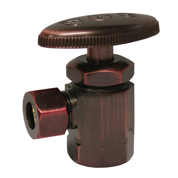 Jones Stephens S4213WB 1/2" FIP x 3/8" OD Comp Multi-Turn Angle Supply Stop Valve, Old World Bronze