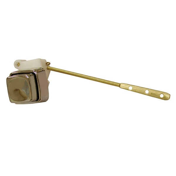 Jones Stephens T01074 Chrome Plated ABS Fit-All Tank Trip Lever 8" Front Mount Push Button with Brass Arm and Plastic Spud and Nut