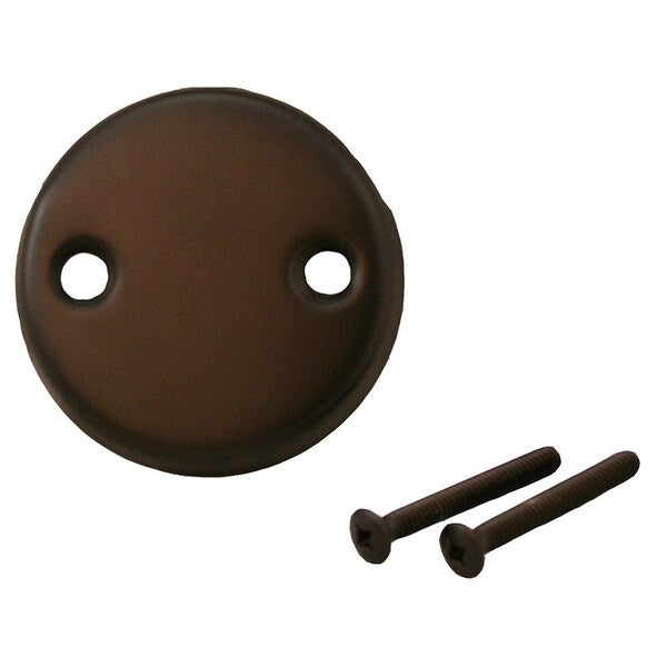 Jones Stephens T0813RB Oil Rubbed Bronze Two-Hole Overflow Faceplate with Screws