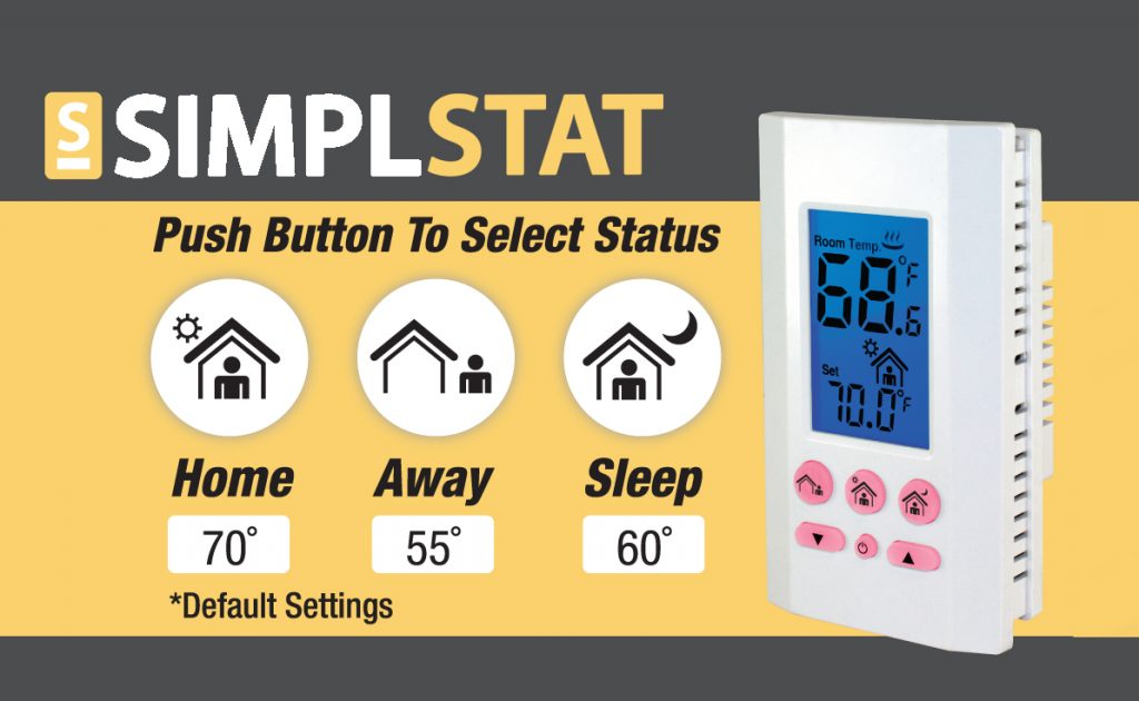 King Electric K701E-B Thermostat Sp 120/240V 16A Simplstat Battery Powered