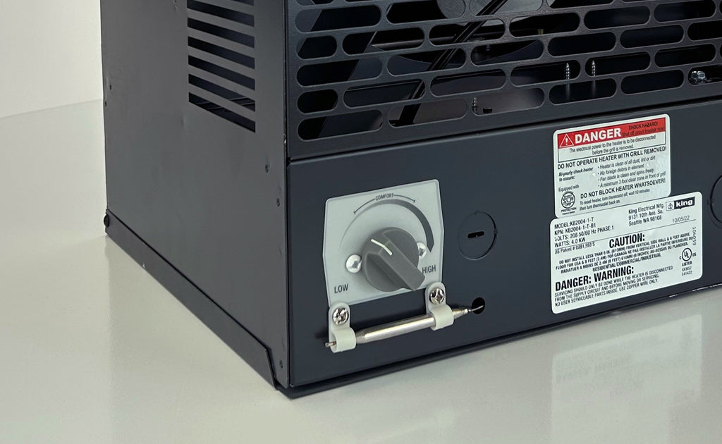 King Electric KB4810-1-T-B2 Kb Unit Htr 480V 10Kw 1-Ph W/Sp Stat & Brkt
