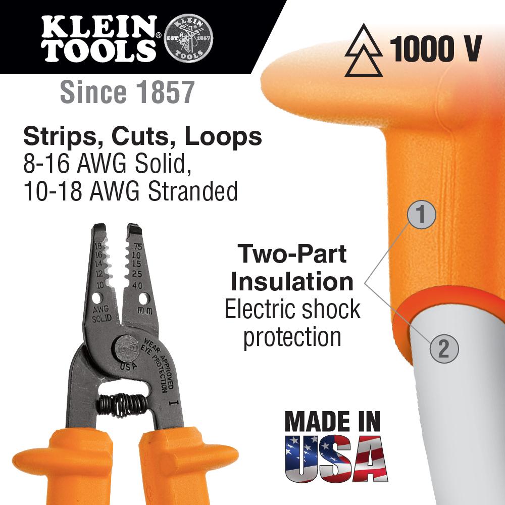 Klein Tools 11045-INS 74049 Insulated Wire Str