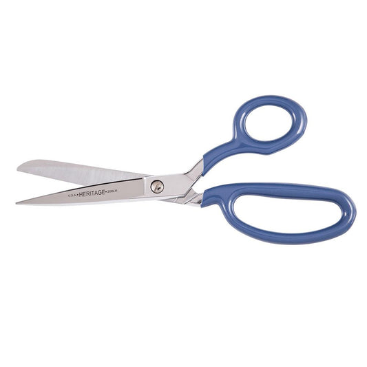 Klein Tools 208LR-BLU-P Bent Trimmer w/Large Ring, Blue Coating, 8-Inch