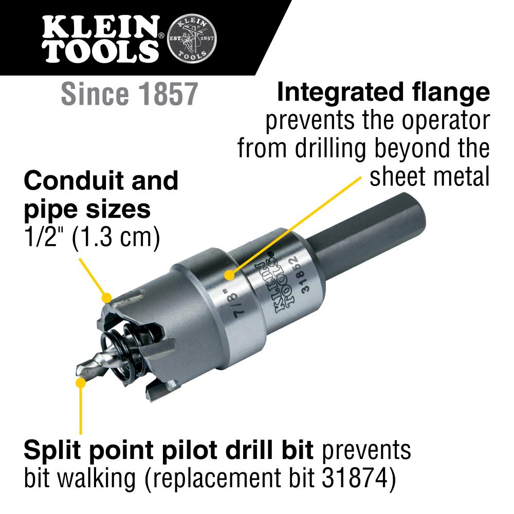 Klein Tools 31852 7/8" Carbide Hole Cutter